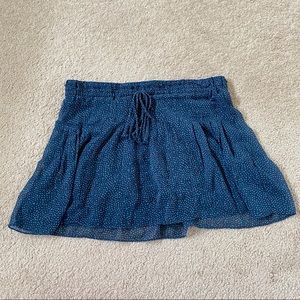 Blue spotted print skirt